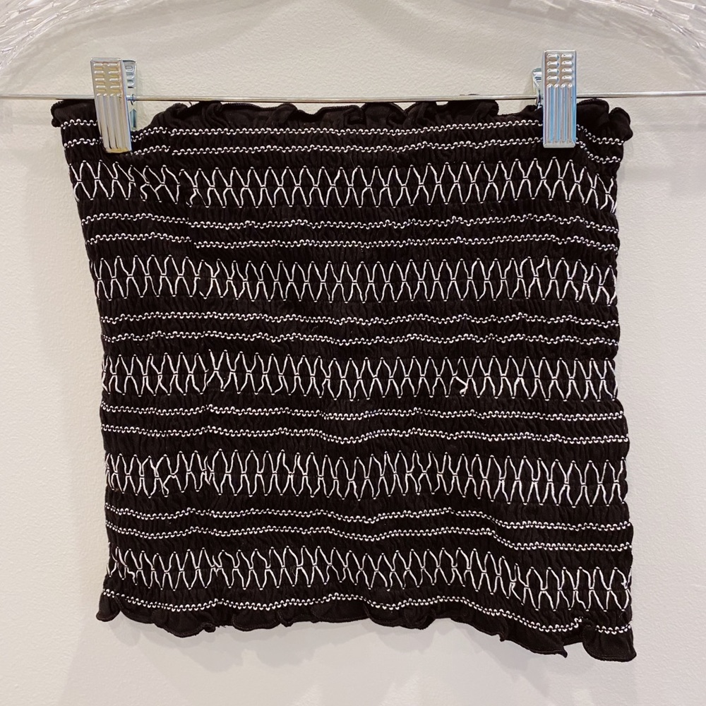 American Eagle Black and White Tube Top!